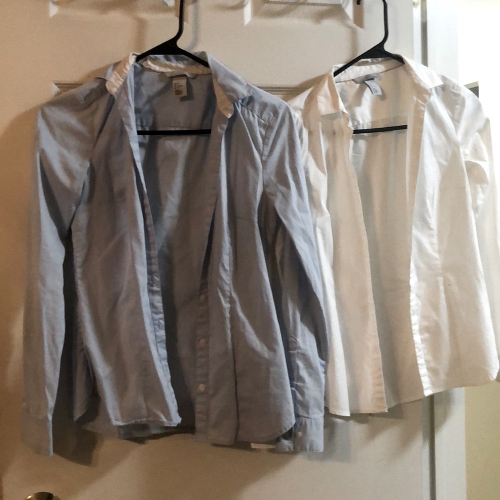 Lot of four h and m dress shirts. One new with tags